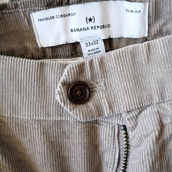 Banana Republic Men's Traveler Corduroy Pants 33x32 Slim Fit - Picture 4 of 6